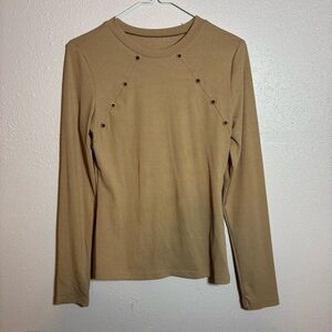 Tan Long Sleeve Women's Top